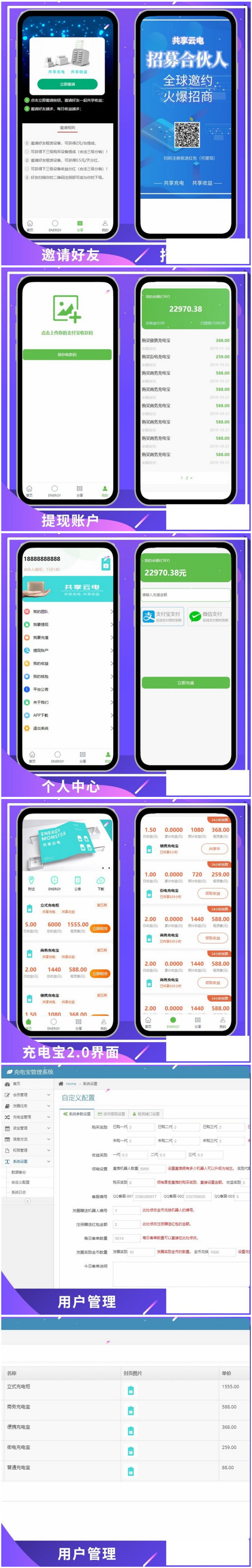 共享充电宝V2.0系统源码仿云海广告云点机器人挂机赚钱-启航资源