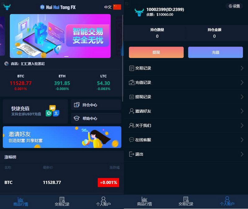 最新汇汇通微盘usdt支付完美运营2次开发版+完整数据+K线正常+3种语言-启航资源