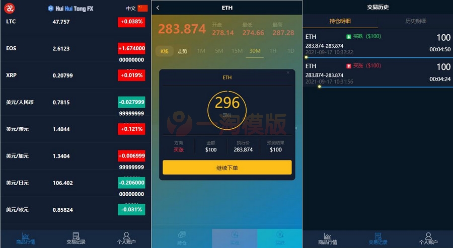 图片[2]-亲测多语版汇汇通微盘usdt支付完美运营2开发版+K线正常-启航资源