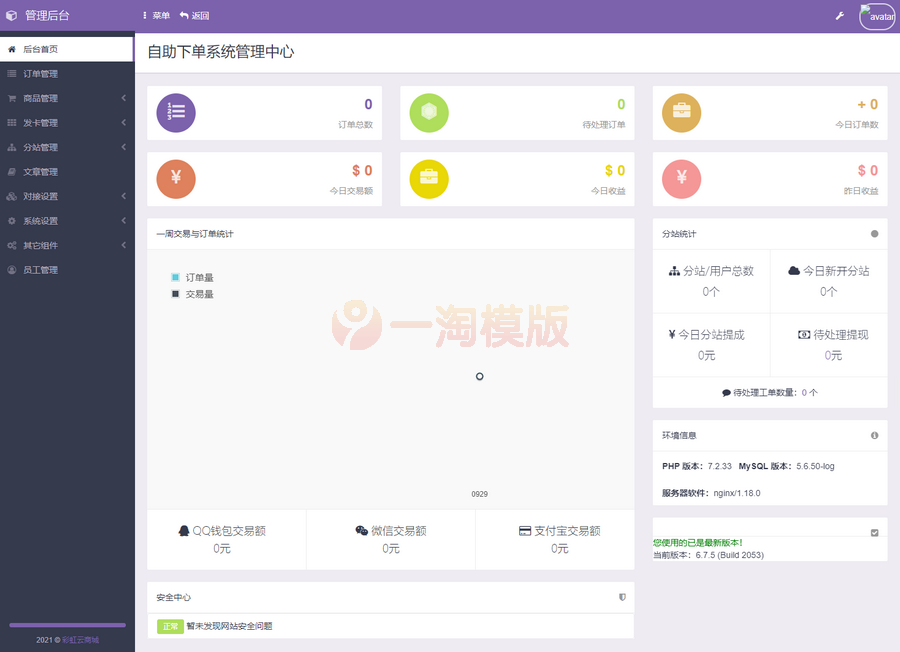 图片[2]-亲测开源版 彩虹自助下单系统免授权 多模板+小储云商城模板-启航资源