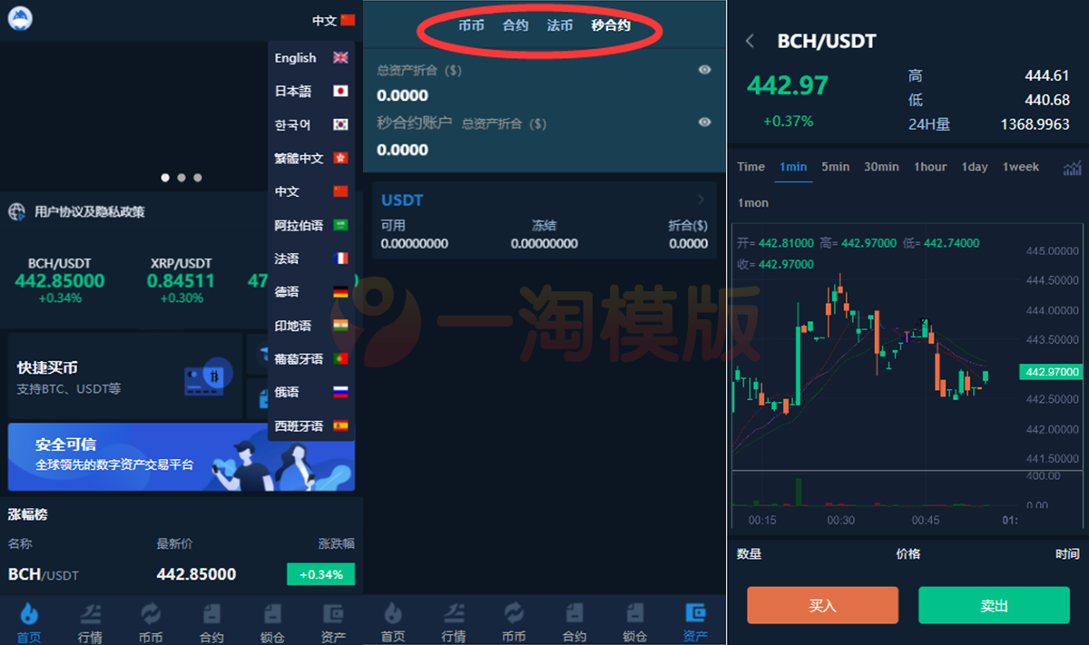 图片[2]-多语言交易所/12国语言/秒合约/申购/锁仓/K线完整/脚本最全/带教程-启航资源