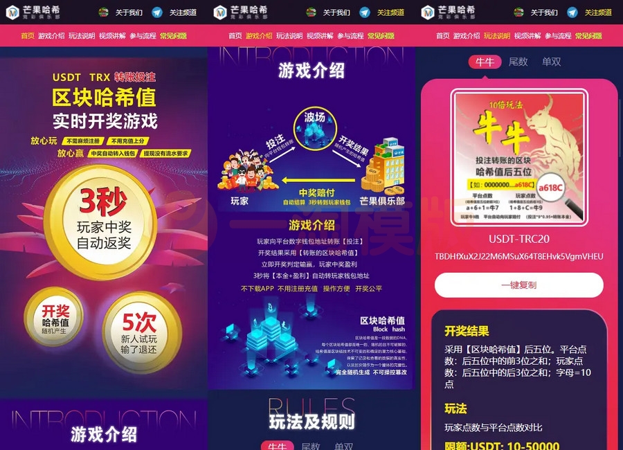 图片[1]-哈希值竞猜源码支持四种玩法/纯合约的返奖源码下载-启航资源