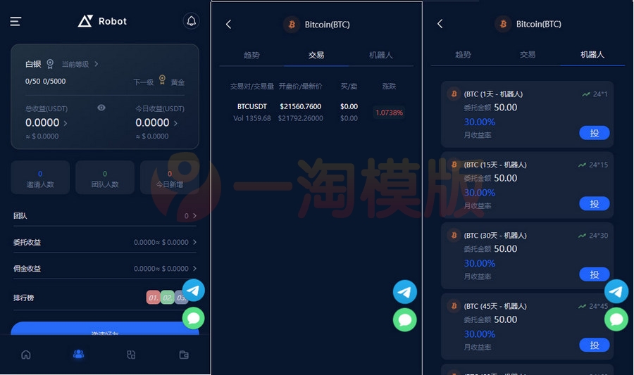 图片[2]-亲测五国语言收益理财BTC虚拟币质押定期存币系统源码/加密货币机器人量化交易系统+搭建教程-启航资源