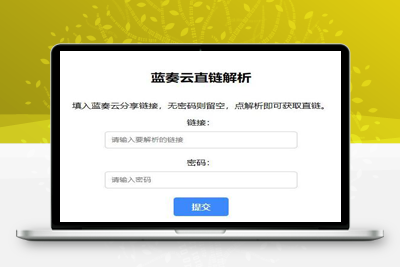 亲测蓝奏云直链获取在线解析网站源码 蓝奏云链接解析 本地API接口-启航资源