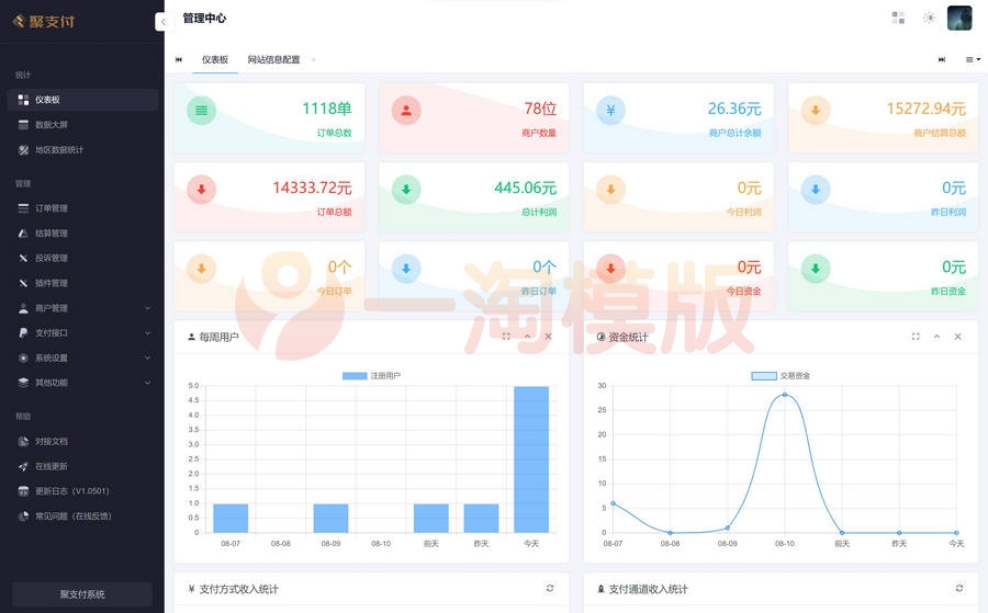 图片[2]-价值300元的全新重构聚支付支付源码 无授权 支持后台更新 代码未加密-启航资源