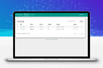 亲测彩虹外链网盘源码/后台美化模板/整站+模版文件-启航资源