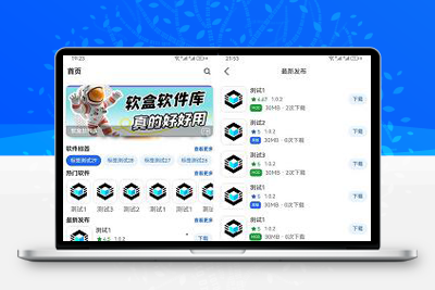 软件库系统，基于软盒后台管理的APP源码带前端后端+视频搭建-启航资源