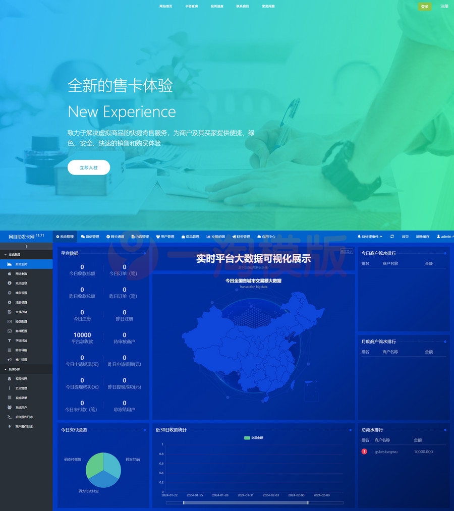 图片[1]-亲测2024年最新鲸鱼发卡v11.71免授权源码（部分代码加密）-启航资源