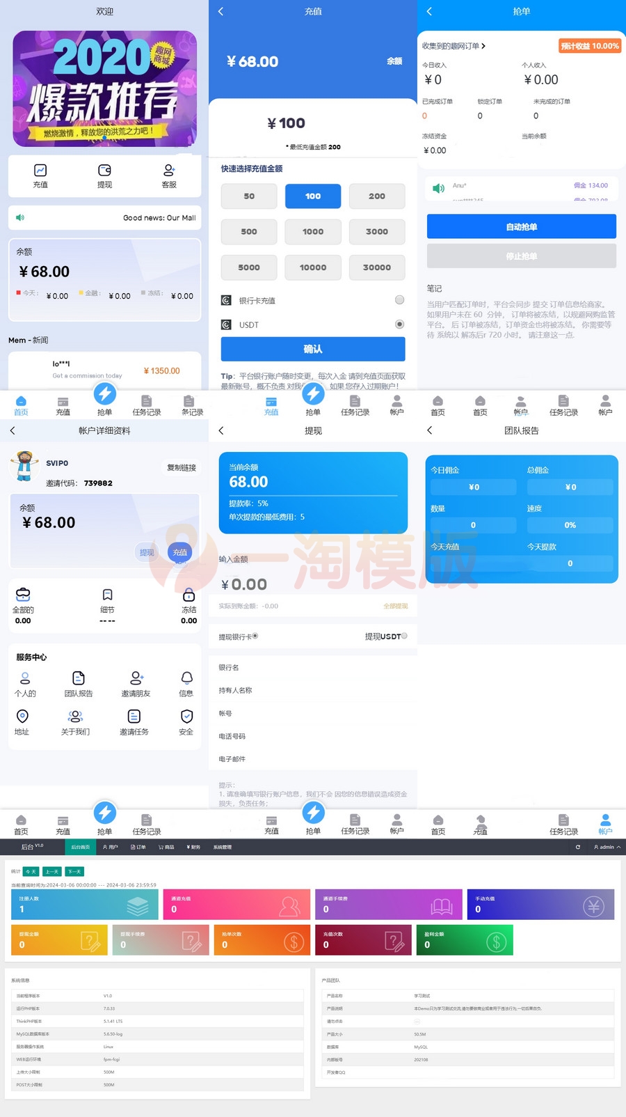 图片[1]-亲测2024全新多语言海外抢单刷单系统源码 订单自动匹配 支持分组 代理后台-启航资源
