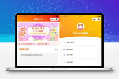 亲测橘猫视频去水印微信小程序源码/自定义接口/PHP后端源码-启航资源