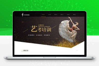 亲测响应式艺考培训学校类网站pbootcms模板艺术培训机构网站源码下载-启航资源