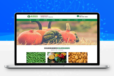 亲测响应式蔬菜配送网站pbootcms模板 绿色果蔬配送网站源码下载-启航资源