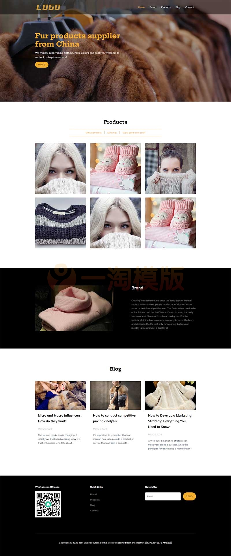 图片[1]-亲测响应式女装服装类外贸网站pbootcms模板 英文外贸网站源码-启航资源